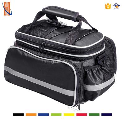 China High Quality Polyester Bicycle Carrier Bag Pannier Rear Bag With Removable Shoulder Strap for sale