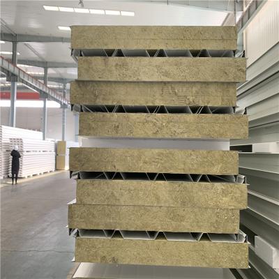 China 50mm/75mm/100mm Australian Style Rock Wool Sandwich Panel for Steel Mill for sale