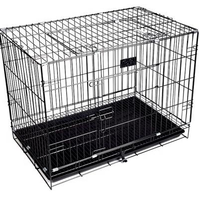 China Cheap Sustainable Hot-selling Large Black Metal Wire Dog Cage for sale