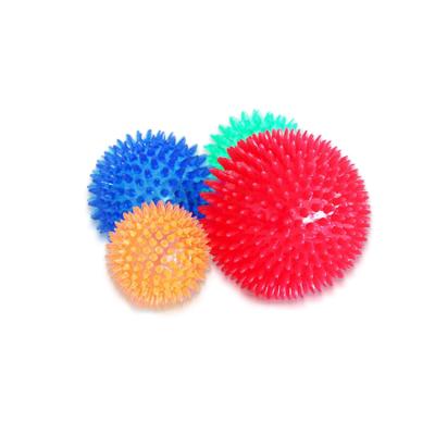 China Viable Pet Supplies Pet Toy Ball Dog Chew Toy Spike Ball Squeaky Soft Rubber for sale