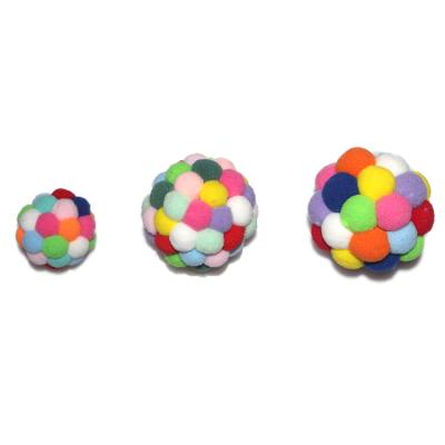 China New Viable Cat Toys Interactive Toys Custom Colorful Sponge Ball for Cat Playing and Scratching for sale