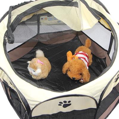 China 8 Breathable Side Pet Cage Folding Barrier Oxford Cloth Cat Delivery Room Scratch Kennel Pet Supplies for sale