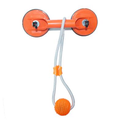 China Factory Dog Chew Toy Ball With Strong Claw Viable Custom Suction Cup Molar Bite Tug Rope Toy Ball for sale