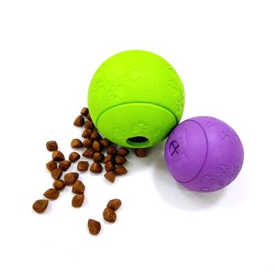 China Viable Manufactures Dog Ball Rubber Chew Toy Dog Leaky Food Ball for sale