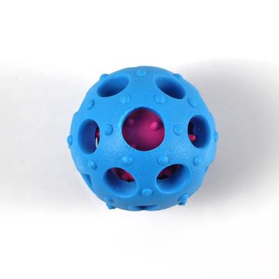 China Wholesale 10CM Viable Rubber Ball Factory Food Leak Ball Durable Pet Food Treat Ball For Dog Eating for sale