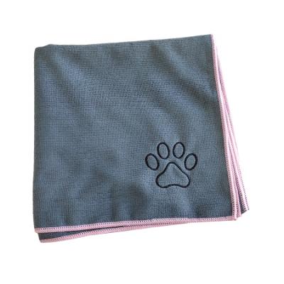 China Factory Wholesale Microfiber Viable Custom Absorbent Pet Towel Super Absorbent Quick Dry Towel For Dog And Cat Bath for sale