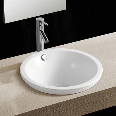 China Easy Clean Round Wash Basin Drop In Hand The Wash Basin Vanity Bathroom Sink for sale