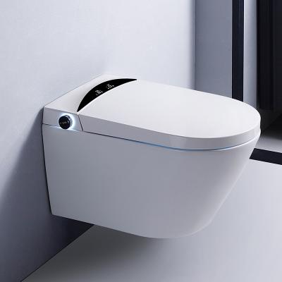 China Automatic Operation Watermark Rimless Electric Wall Mounted Intelligent Automatic Toilet Bowl for sale