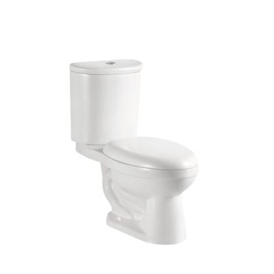 China Double-flow Water Tank Siphonic Two Piece White Ceramic Bathroom Ware WC Sanitary Toilet for sale