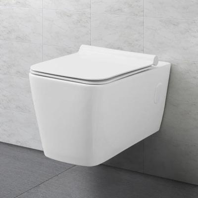 China Hidden Sanitary Ceramic Wall Hung Mounted Toilet Tank Square Bathroom Washdown Wc for sale