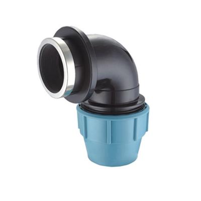 China Water Pipe Fittings HDPE Fittings DN 110 PP Compression Fitting for Blue Water Supply for sale