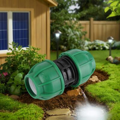 China Plastic Drip Irrigation PP Tee Compression Fitting with Forged Technique and Round Head for sale