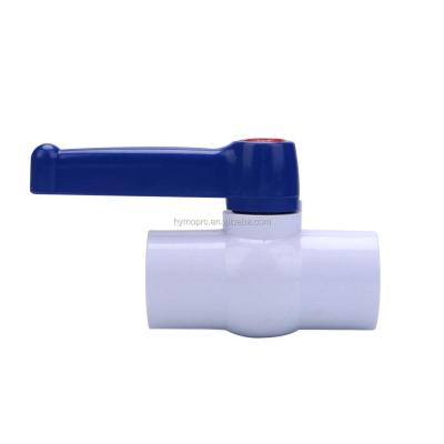 China Leading PVC Ball Valve 1.0MPA Pressure Blue Plastic Threaded Water Pipe Valve 1/2 Inch for sale