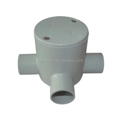 China OEM White Color Plastic Electrical PVC Junction Boxes with NPT BSP BSPT Thread Type for sale