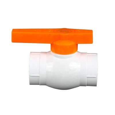 China 1.0MPA Pressure UPVC/PVC Compact Round Ball Valve in White for Professional Manufacture for sale