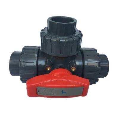 China Processing Service Moulding PP Ball 3 Way Valve 1.5 Inch for Pool Plastic for sale