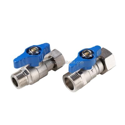 China STAINLESS STEEL ASTM/DIN Standard Mini Ball Valve PEX Nickel Plated for Copper Gas Pipe for sale