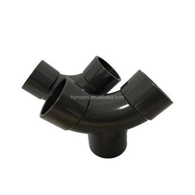 China 45-Degree Y-Branch Pipe Fitting Lateral Tee DN50 for Water Pipes STANDARD Length White for sale