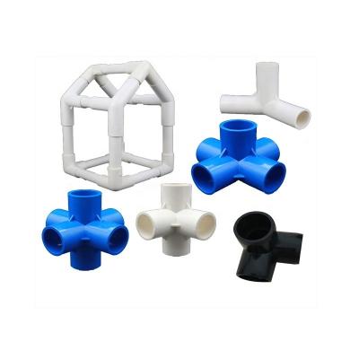 China Plumbing Plastic Pipe Fittings OEM Elbow 3 Way Corner for DIY Kits and Furniture for sale