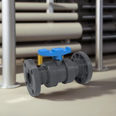 China Socket/Thread Connection True Union Ball Valve with PVC Flange and OEM Manufacturing for sale