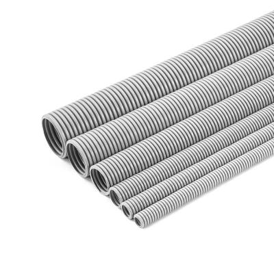 China 25mm Flexible PVC Corrugated Conduit in Grey for Standard Electrical Applications for sale