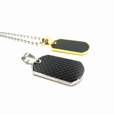 China CLASSIC hot sale and wholesale cheap custom bulk dog tags carber fiber dog tags collar with 2.4mm ball chain 60CM for sale