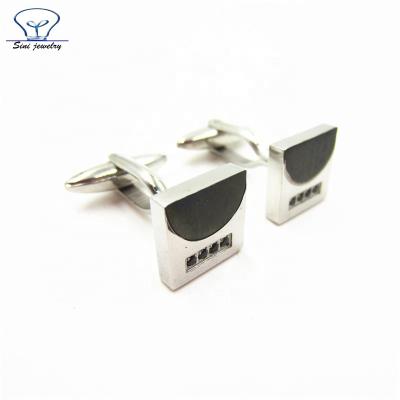 China Hot Brand Metal Cufflink Manufacturer Sales Antique Cufflinks For Sale With Black Stone For Company Gifts for sale