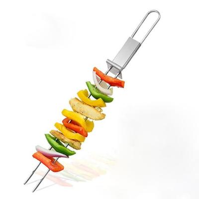 China Wholesale Price Easily Cleaned BBQ Spits Stainless Steel BBQ Tool For Outdoor Camping for sale