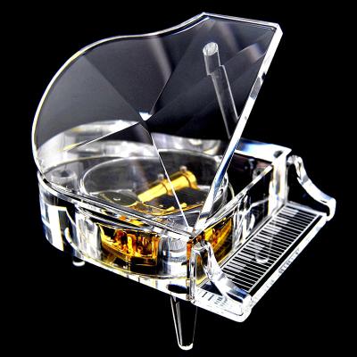 China Europe Fashional Popular Clear Crystal Piano For Wedding Crystal Souvenirs Gift for sale