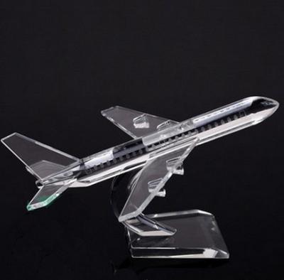 China Europe Decoration Glass Crystal Plane Model Gift for sale