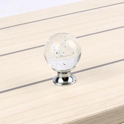 China Wholesale Clear Crystal Ball Knobs For Cabinet Bubble Cabinet Drawer Handles for sale