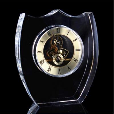 China Wholesale Luxury Personalized LUMINOVA Crystal Clock Clock Mechanism For Wedding Keepsake for sale