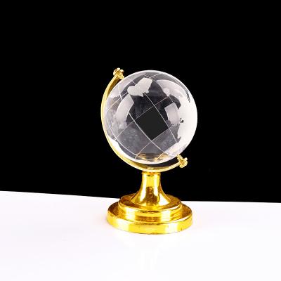 China Wholesale Europe Custom Sandblasted Crystal Earth Globe For Gift for sale