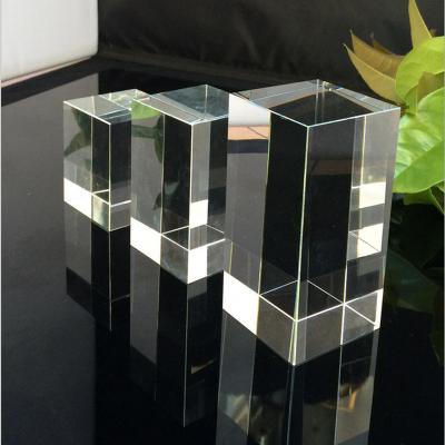 China Europe 3D Laser Etched Crystal Block Blank Crystal Cube For Engraving for sale