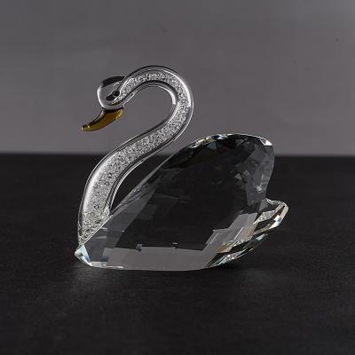 China 2022 China Hot Sale Crystal Couples Swan For Wedding Gifts Wedding Favors/Wedding Gift Favor Crystal Animal Swan Glass Craft for sale