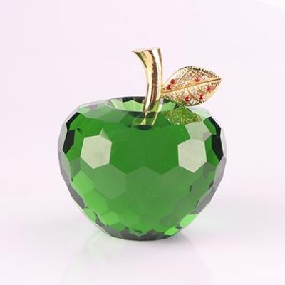 China Europe Crystal Apple For Wedding Glass Apple / Crystal Souvenir / Fruit Gift for sale