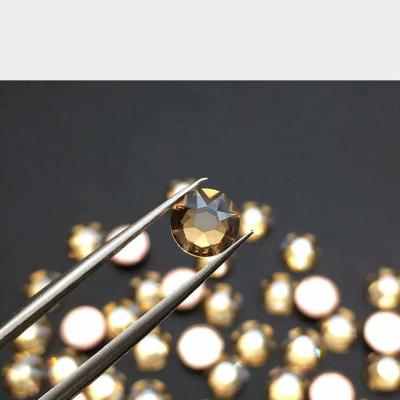 China Flatback ss34 crystal gold shade hot fix rhinestone; hotfix crystal for sale