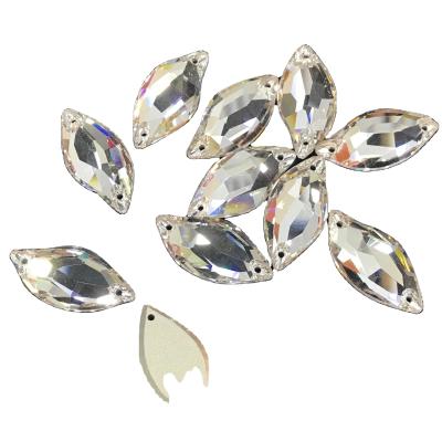 China 2022 biggest fashionable crystal flat back sew on glass beads heading for bling wedding dresses for sale