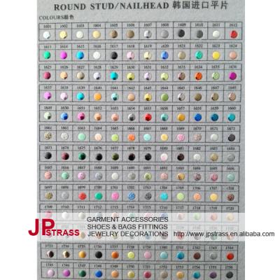 China Flatback Neon Color Round Shapes Loose Back Hot Fix Nailheads Size From 2MM To 6MM for sale