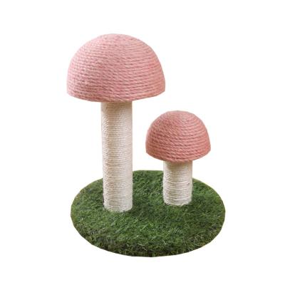 China Double-Layer Cat Climbing Frame Stable Mushroom Shaped Pet Chassis Stable Pink Cute Mushroom Shaped Pet Jumping Rising Toy for sale