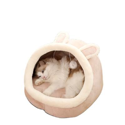 China New Design Stocked Soft and Comfortable Cat Dog Nest Bed Available Four Seasons Cat Villa House Sleeping Bag Dog Kennel for sale