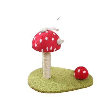 China Double-Layer Cat Climbing Frame Stable Chassis Pet Mushroom Shaped Pet Viable Climbing Jumping Toy Toy for sale