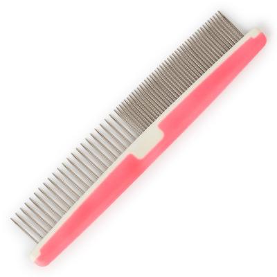 China Needle Pin Pet Cat Hair Remover Dog Grooming Comb Customized Long Logo Stainless Steel Viable Manufacturer for sale