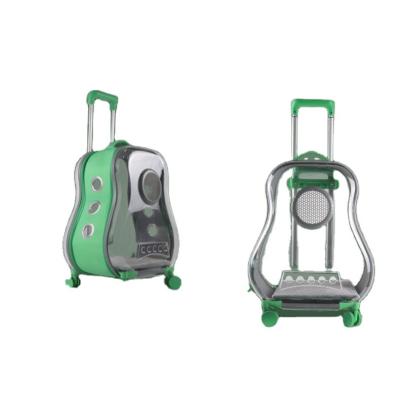 China Large Pet Wheel Box Air Extinguishing Pet Bag Easy Carrying Zipper Open Trolley Universal Windproof Box for sale