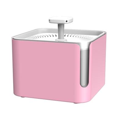 China LED Cat Water Fountain Pet Drinking Automatic Water Dispenser For Dog Stainless Steel Pink Gifts Animals OEM for sale