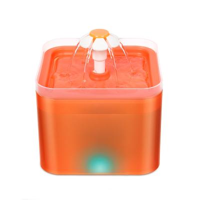 China 2022 Automatic New Smart Automatic Pet Water Feeder Dog Pet Rolls Water Fountain Living Silent Filter LED Light for sale