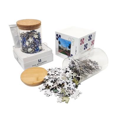 China Glass Jigsaw Puzzle 450 Toy High Quality Personalized Custom Cartoon 800 Pieces Art Jigsaw Puzzle for sale