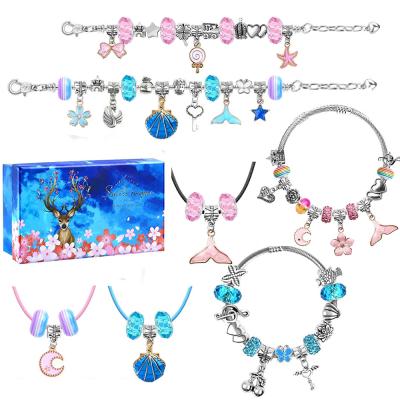 China TRENDY 78pcs/set DIY Charm Bracelet Making Kit Jewelry Making Supplies Bead Snake Chain Jewelry Gift Set For Girls Teens for sale