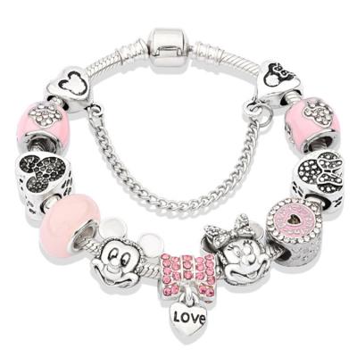 China Fashion New Style New Designer Rose Stainless Steel Bangle Multiple Charm Bracelet for sale