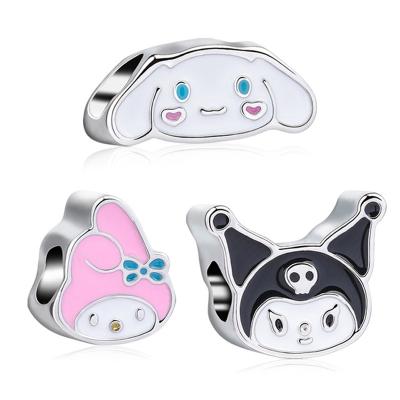 China 2021 New Cute Cartoon Kuromi Charming Accessories Cute Cinnamon Dog Beaded Jewelry Accessories DIY Jewelry Making Beads for sale